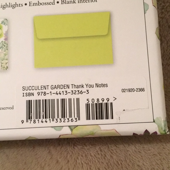 Succulent Garden Thank You Notes Boxed Set 14 NWT - Picture 9 of 11